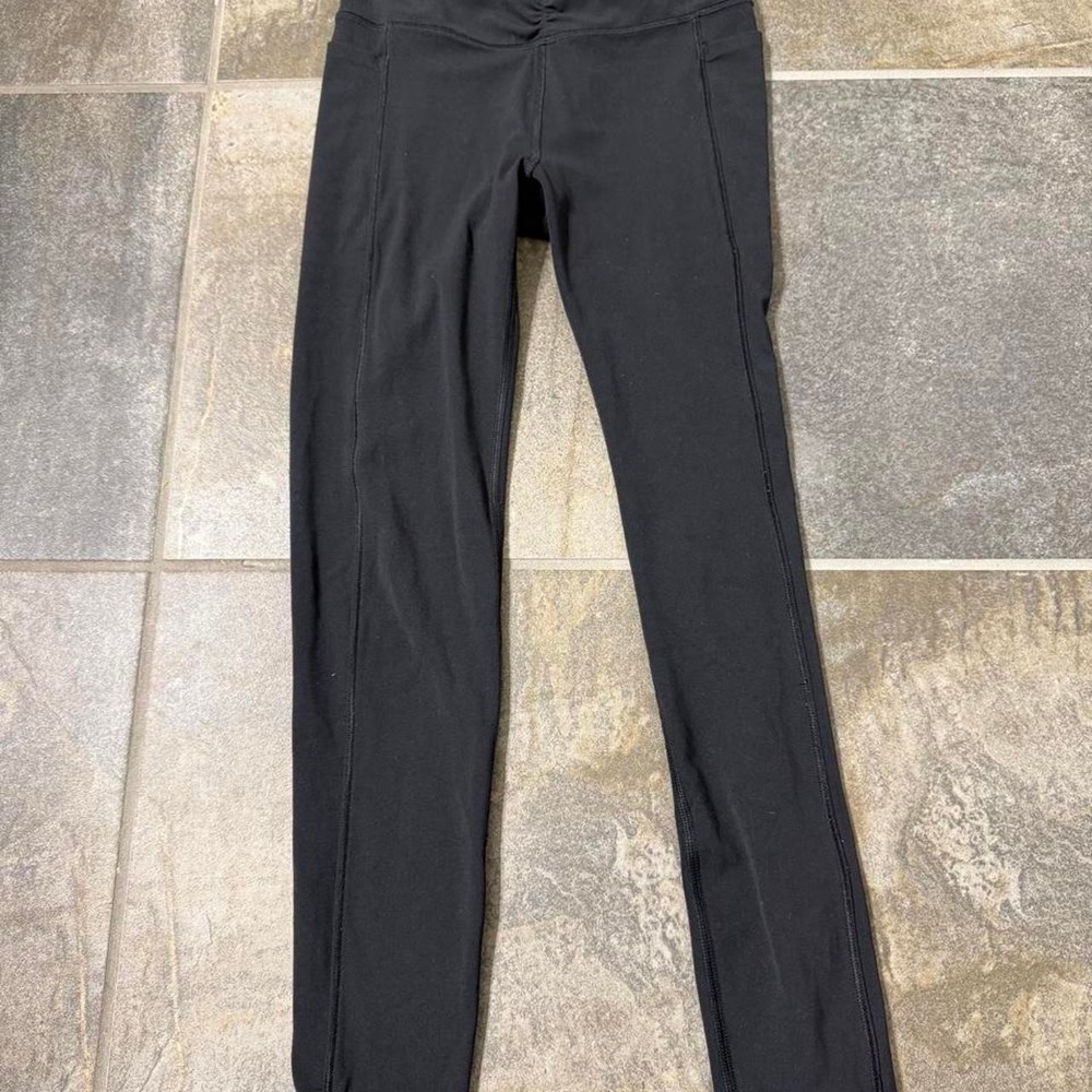 Athleta‎ girl black ruched leggings